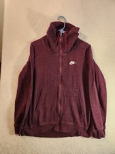 Nike Jacket Womens Medium Purple Full Zip Long Sleeve Cowl Neck Ladies Blue Tag