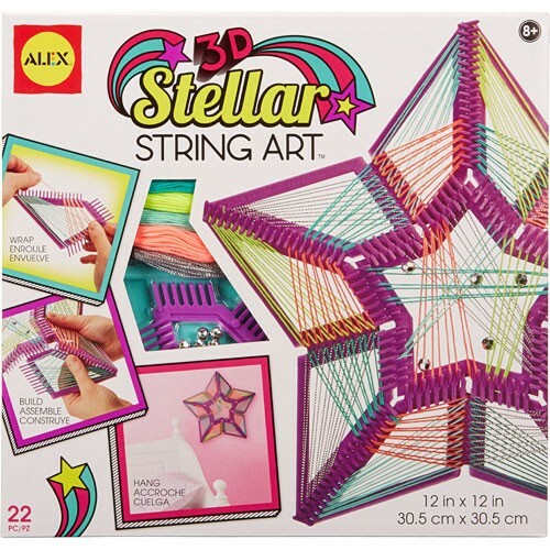 NIB Alex Toys Craft 3D Stellar String Art Colors Holiday Embroidery Floss Beads - Picture 1 of 4