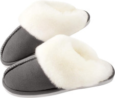 Women'S Slippers Fuzzy Warm Comfy Faux Fur Slip-On Fluffy Bedroom Sipper  s