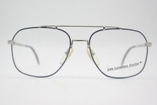 Vintage Brille ESSILOR 548 Silber Blau Oval Brillengestell eyeglasses