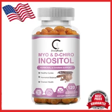 Myo & D-Chiro Inositol Plus 120ct, Women Hormone Support, Ovarian Health ~