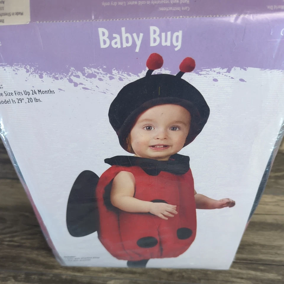 Lady Bug Kids Halloween Costume Fun World One Size Fits Up to 24 Months 20 lbs - Image 2 of 4