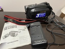 JVC Compact VHS Camcorder GR-AXM10U Original Strap Battery AC Adapter Untested