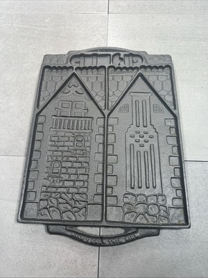 John Wright Cast Iron Gingerbread House Mold | Williams Sonoma 2-Sided Victorian