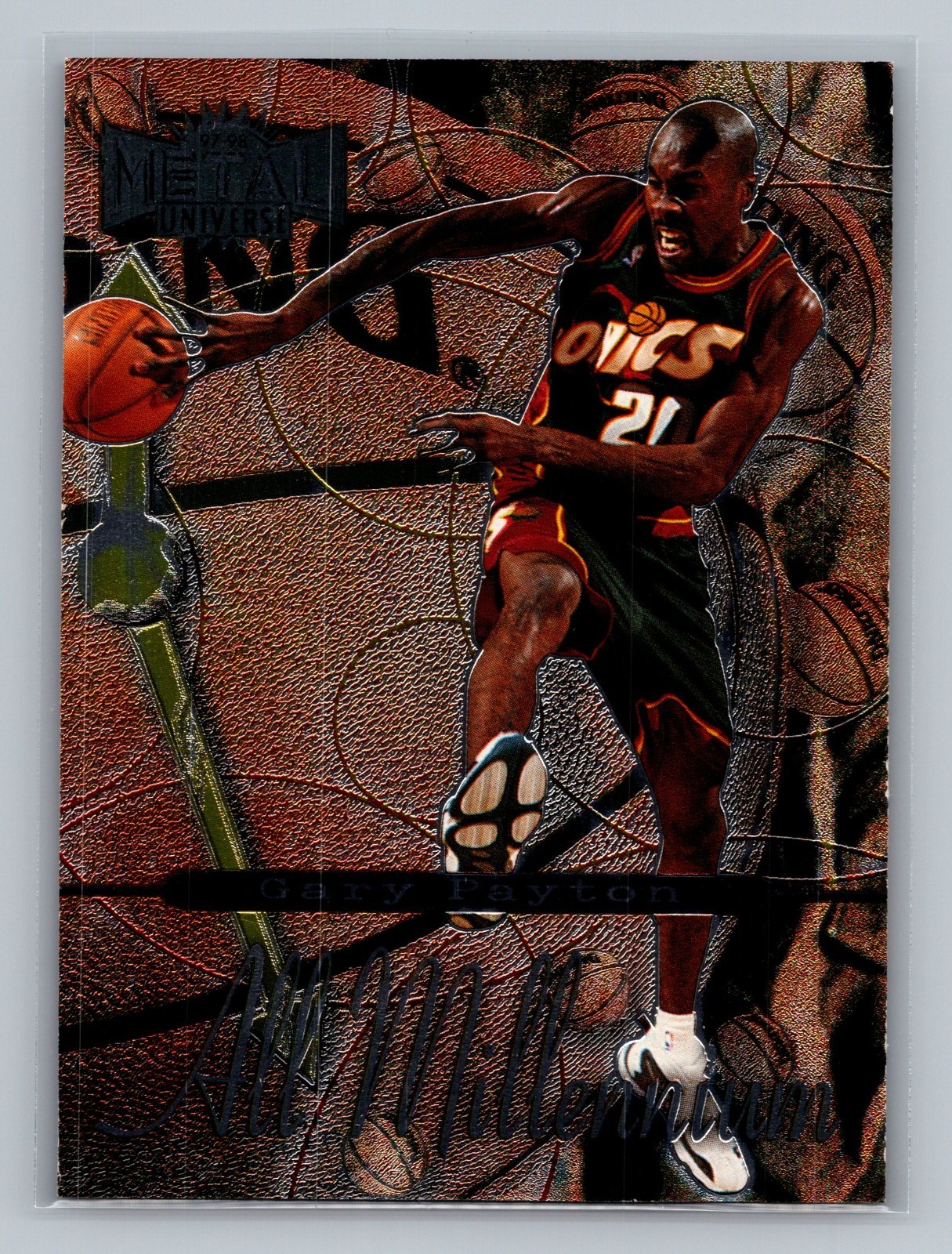 1997-98 Metal Universe Championship Preview - All Millennium Gary Payton #19 AM