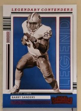 2021 Panini Contenders Football Legendary Contenders Barry Sanders #LGD-BSA Red