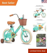 Kids Vintage Bicycle - 12-Inch with Training Wheels & Fun Accessories