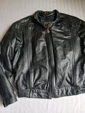 Echt Leder Jacket 34 / Medium Leather Bomber Removable Lining Moto Grunge 