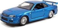 Fast Furious Modellauto Nissan Skyline GT-R R34 Brian Blau 1/32 Jada Toys