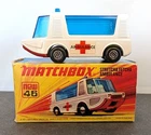 Matchbox 1971 MB46B White STRETCHA FETCHA Ambulance RED BASE New In Box Lesney