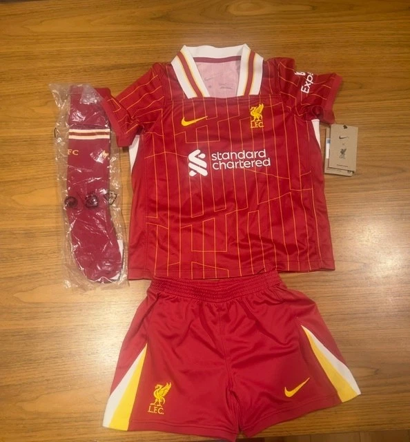 100 % Authentisches Liverpool Junior Kinderheim Komplettset
