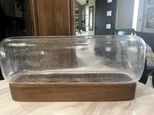 2018 TARGET PROJECT 62 GLASS HURRICANE WITH WOOD BASE TEALIGHT HOLDER