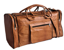 Echt Leder Duffle Bag 53cm Cognac Gym Bag Spo...