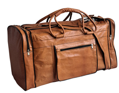 Echt Leder Duffle Bag 53cm Cognac Gym Bag Sporttasche Handarbeit Reisetasche Bag