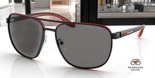 PRADA LINEA ROSSA PS 50YS 19G02G Black Red Dk Grey Polarized 62 Men's Sunglasses