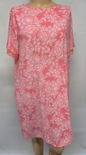 NWT Croft  Barrow Short Sleeve Polyester Blend Knit Nightgown Peach Floral 1X