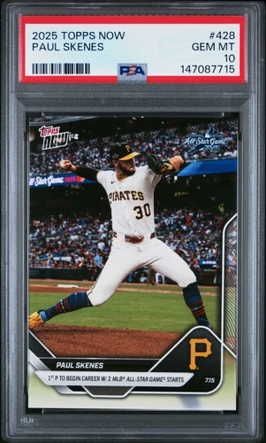 147087715 Paul Skenes 2025 Topps Now #428 All-Star PSA 10
