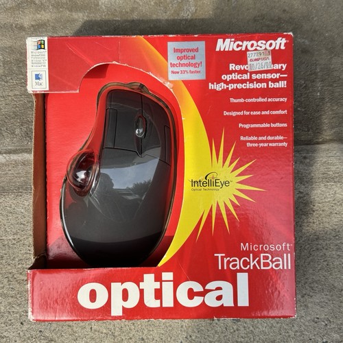 Vtg Microsoft TrackBall D67-00001 Mouse Only No Trackball in Original Box