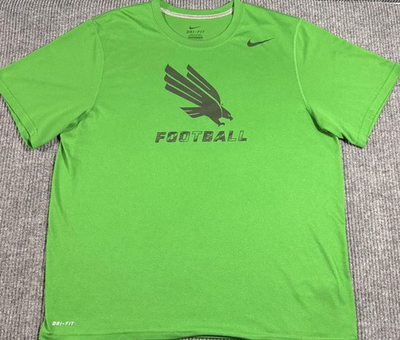 #ad #ad UNT Mean Green Shirt Mens XL Nike Dri Fit Green NCAA Texas Football Graphic Tee $14.00