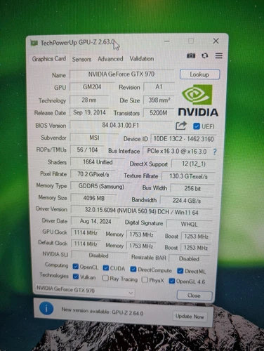 Tarjeta de gráficos MSI GeForce GTX 970 4GB GDDR5 (GTX 970 GAMING 4G) - Imagen 6 de 7