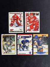 Vincent Riendeau 5 Card NHL Ice Hockey Trading Card Lot Blues Red Wings Nice