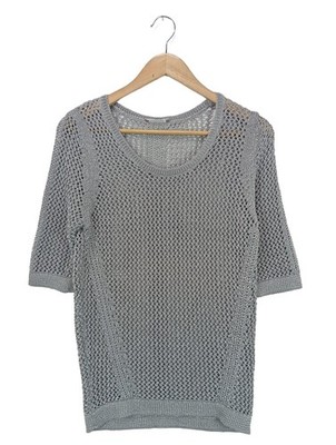 ORSAY Kurzarmpullover Damen Pullover Gr. DE 36 hellgrau Casual-Look