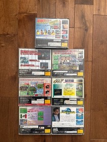 Sega Saturn Japan Sports Game Lot 7 Wangan Dead Heat, F-1 Live, Victory Goal
