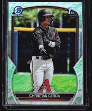 2023 Bowman CHRISTIAN CERDA 1st Bowman Chrome Lunar Glow Refractors #BCP-56