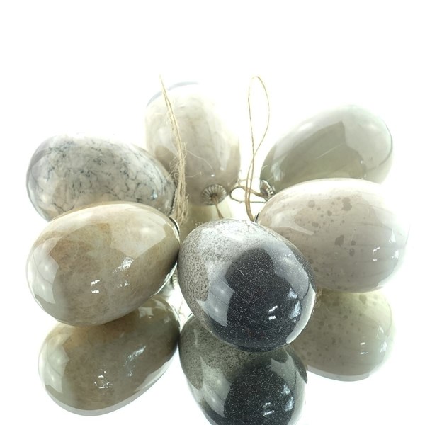 Kaemingk Oster-Eier Traditionell Gedeckte Farben 7,5 Cm Im 6Er Set - Kunststoff-image