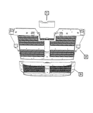 Genuine Mopar Active Shutter Grille 68508765AB