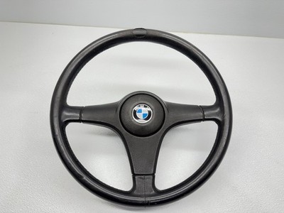 BMW E24 E28 E30 E32 E34 Black Leather Sport Steering Wheel 3 Spoke OEM