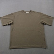 Uniqlo Airism Oversized Crew Neck T Shirt Mens L Short Sleeve Brown