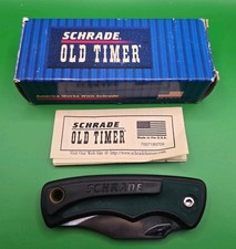 Schrade Old Timer 430T Pocket KNIFE Made In USA Vintage Non Slip Handle