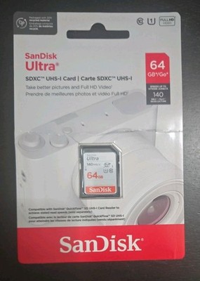 SanDisk Ultra 64 GB SDXC UHS-I Card 140MB/s - SEALED