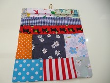 Peg Laundry Bag Line Hanging Patchwork Cloth Handmade OOAK LOT8