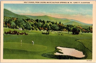 Vintage Postcard 1936 Golf Course, White Sulphur Springs, West Virginia (WV)