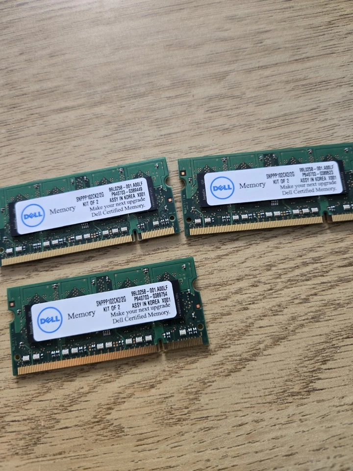 3x Hynix 1GB 2Rx16 PC2-5300S DDR2-667MHz SO-DIMM Laptop Memory HYMP112S64CP6-Y5 - Image 3 of 3