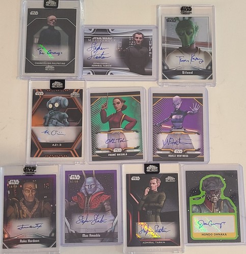 Topps Star Wars Assorted Auto Set- Kenny, Stanton, James Arnold Taylor, Cummings