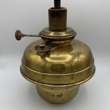 Vintage Brass Oil Lamp Reservoir with Wick Adjuster – Antique Paraffin Lamp Base