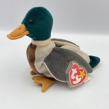 Vintage 1998 Ty Beanie Baby Jake Mallard Duck Plush No Hang Tag