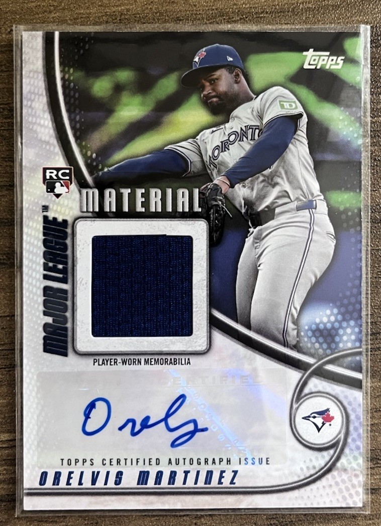 2025 Topps Major League Material Autograph Orelvis Martinez /50 #MLMAR-OM