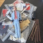 Ken Fashion Doll Brown Straight Hair Blue Eyes Outfits Accessories Plastic Lot