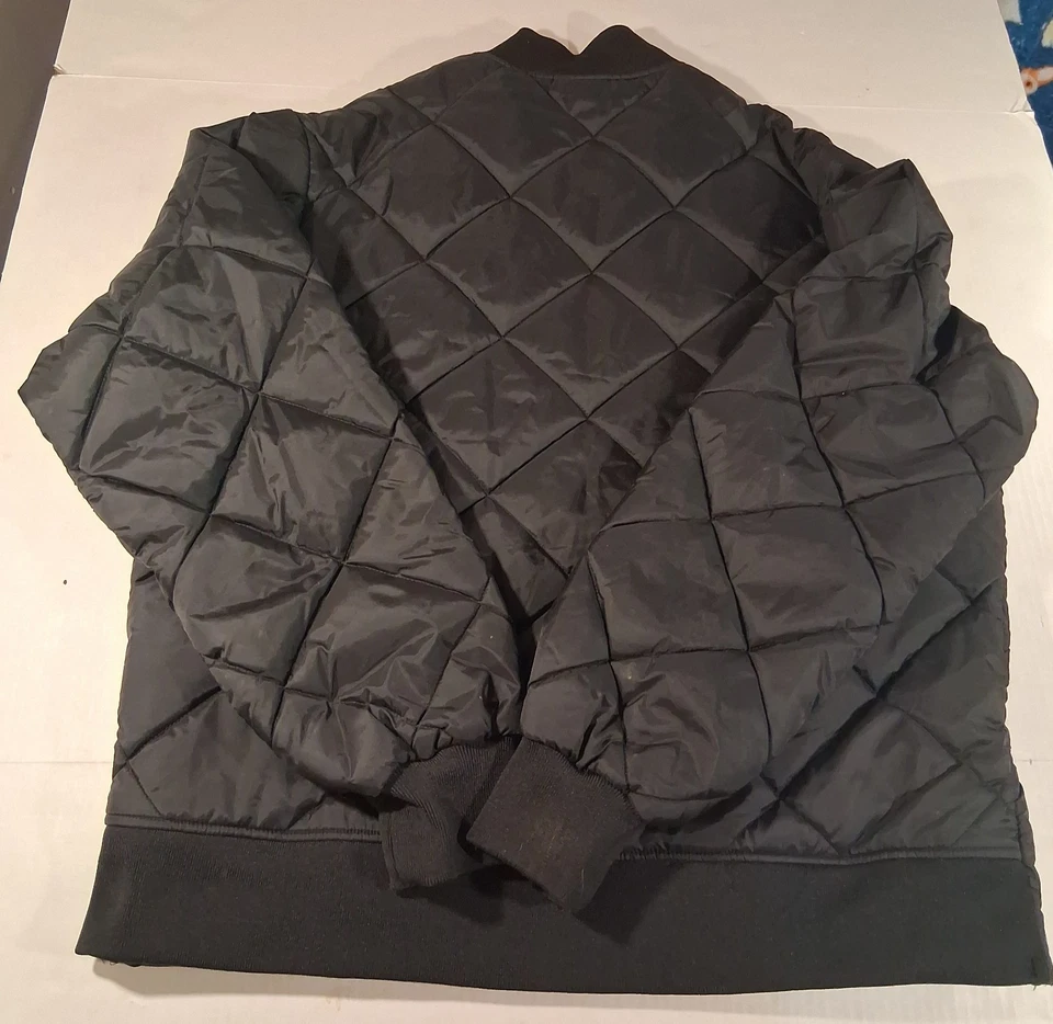 Dickies Jacket Mens XL Black Diamond Quilted Nylon Bomber Mechanic Work - Image 2 of 4