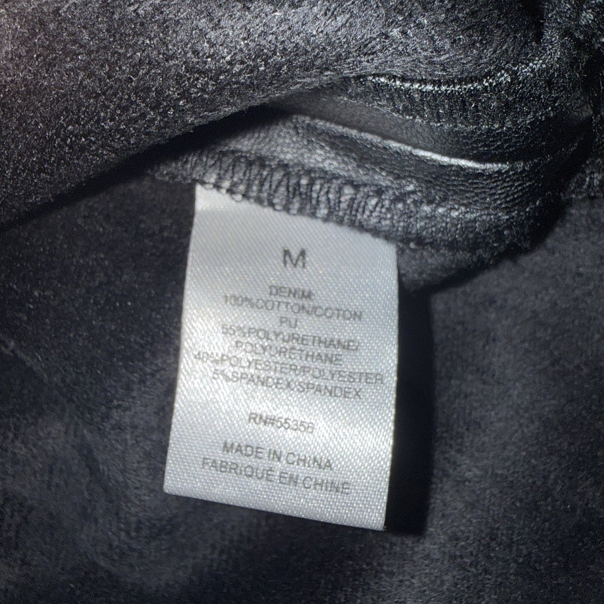 Blue Revival Womens M Denim Faux Leather Snap Front Shacket Gray Black View 3