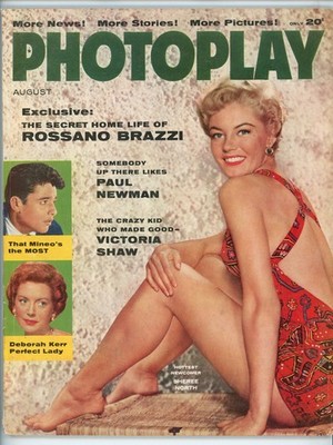 Photoplay magazine August 1956 Sheree North cover - free shipping
