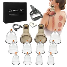 AIKOTOO Cupping Set - Cupping Kit for Massage Therapy w/ 12 Cupping Therapy S...