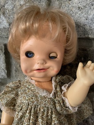 Vintage Mattel Saucy Doll 1972 16  Expressions Funny Face Working