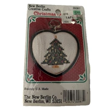 Vtg Christmas Ornament Cross Stitch Christmas Tree NIP Berlin Creative Craft