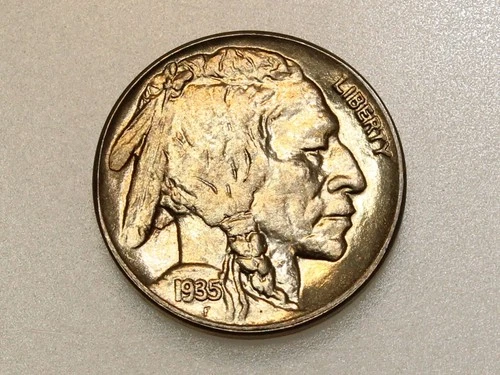 1935-D 5C BUFFALO NICKEL FIVE CENT PIECE CH/GEM BU