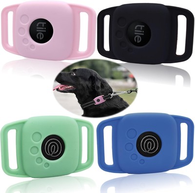 Silicone Case for Tile Mate 2024,Mate (4 Packs) black, pink, blue, green case 